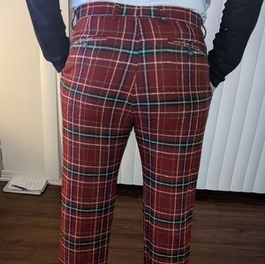 Hickey Freeman Vinatge Plaid Wool and Silk Pants Size 34 Mens NWT